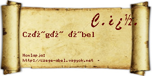 Czégé Ábel névjegykártya