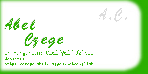 abel czege business card